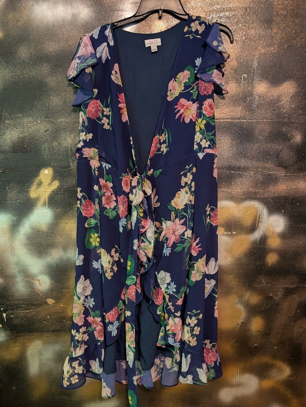 New York & Company Ruffle Tie-Front Dress